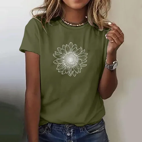 Vista 51 de Camiseta con estampado de animales para mujer, camiseta de libélula divertida, linda camiseta de manga corta, blusa de primavera 2023, camisas