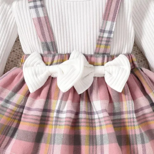 Vista 85 de Unutiylo Ropa de bebé recién nacida prematura con tirantes, traje de otoño e invierno, traje de manga larga con volantes