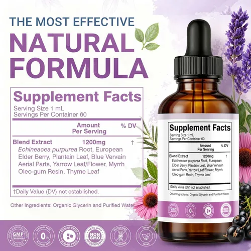 Vista 2 de Lymphatic Support Drops Liquid – Drenaje linfático para mujeres y hombres
