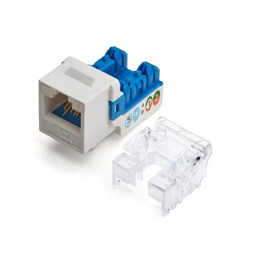 Vista 20 de TRUE CABLE Conector Keystone Cat5e, sin blindaje (UTP), perforado de 90 grados, PoE++ (4PPoE) 100W, certificación UL, verificado ETL, certificado