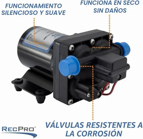 Vista 5 de RecPro - Bomba de agua de repuesto directo para Shurflo 4008-101-A65 3.0 GPM 12V Self-Prime Camper Bomba de agua
