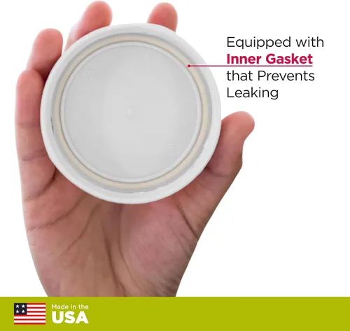 Vista 3 de Mason - Tapa para tarro Fits 3 3/8 in Ball & Kerr jars; seals in freshness; leak-proof, stackable, dishwasher-safe for pantry & fridge