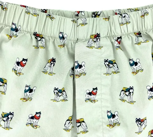 Vista 4 de Calzoncillos tipo bóxer de algodón con estampado novedoso y brillante para hombre