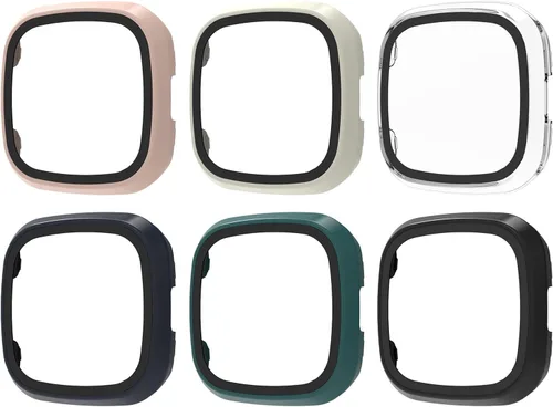 Vista 2 de Carcasa de marco para reloj inteligente, película de vidrio templado, cubierta dura compatible con Dido G28, protector de pantalla a prueba