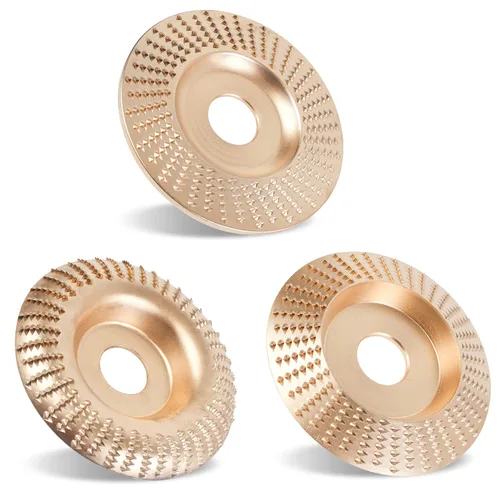 Vista 9 de Pomsare Disco de Tallado de Madera Disco de Formado de Madera Formador de Madera para Amoladora Angular de 4 1/2 Pulgadas con Árbol de 7/8 y 5/8