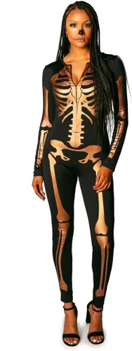 Vista 11 de Tipsy Elves Form Fitting & Flattering Skeleton Bodysuit for Halloween - Women's Skeleton Costume