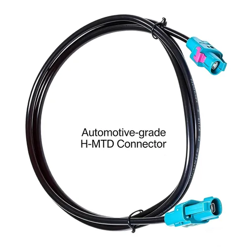 Vista 2 de H-MTD - Cable Ethernet doble hembra 10Gigabit E6K10A-1CAZ5-Z, 10 Gbps de grado industrial de doble extremo con carcasa, compatible con cable