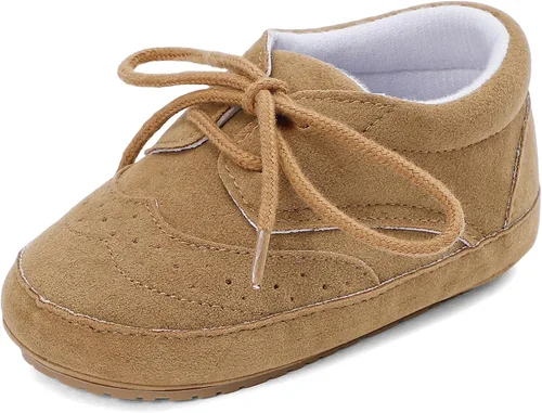 Vista 12 de ESTAMICO Zapatos para bebés niños Prewalker PU Sneakers Negro+Blanco