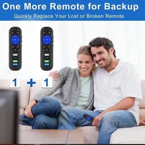 Vista 3 de Paquete de 2 controles remotos de repuesto compatibles con todos los controles remotos TCL Roku TV, RC280 RC282 para TCL 28 32 40 43 48 49 50 55 65