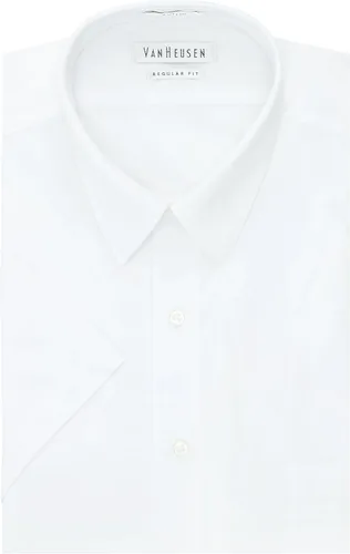 Vista 3 de Van Heusen Men's Short Sleeve Dress Shirt Regular Fit Poplin Solid