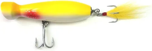 Vista 8 de Seasky5.5 pies de pesca de madera estilo botella Popper señuelo cebo artificial de madera cebo de madera para pesca de atún bajo rayado