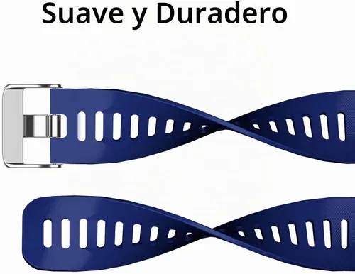 Vista 5 de Correa de repuesto para reloj Garmin Forerunner 35, correa de silicona suave compatible con Forerunner 35 Smartwatch Azul marino