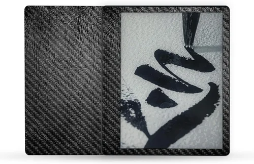 Vista 18 de MightySkins - Skin de fibra de carbono compatible con Amazon Kindle Scribe (2022) - Andrómeda Acabado de fibra de carbono texturizado protector