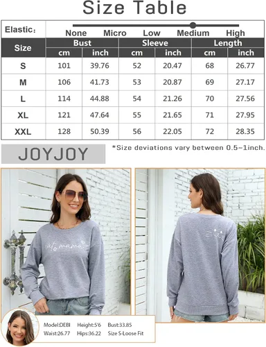 Vista 7 de Sudaderas con diseño de mamá de gato para mujer, camiseta de manga larga divertida con estampado de letras de mamá