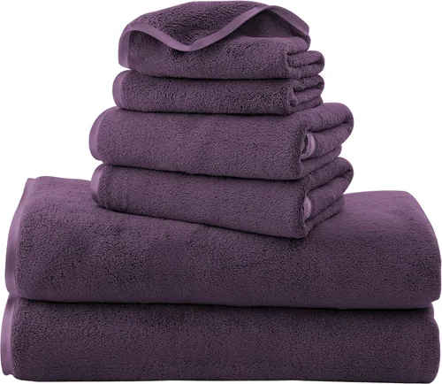 Vista 20 de TENSTARS Toallas de baño de seda con dobladillo para liquidación de baño - 27 x 55 pulgadas - Ligeras, delgadas, de secado rápido - Toalla