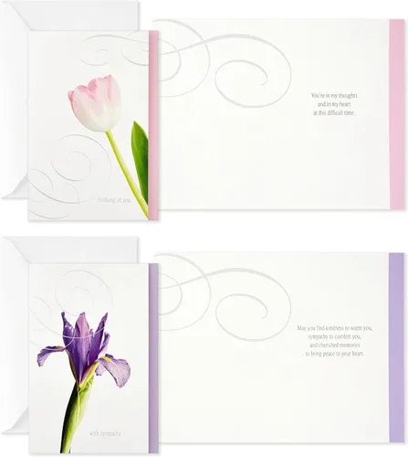 Vista 5 de Hallmark - Tarjetas de condolencia surtidas (flores, 12 tarjetas y sobres)