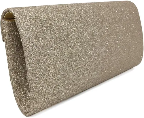 Vista 5 de Bolso de noche brillante para mujer, bolso de mano para boda, bolso de novia, bolso de fiesta con cadena desmontable, plateado