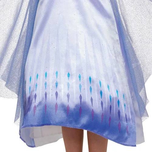 Vista 6 de Disney Frozen 2 - Disfraz de Elsa para niñas, vestido clásico y traje de capa