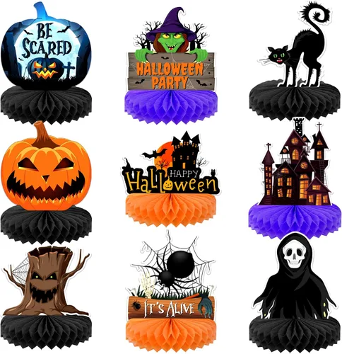 Vista 10 de KatchOn Centros de mesa de Halloween para mesas, paquete de 8