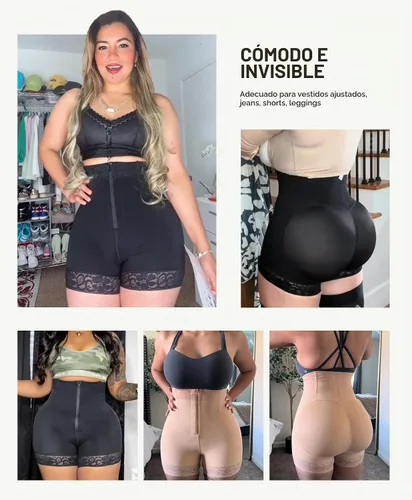 Vista 7 de FeelinGirl - Faja moldeadora para control de abdomen, levantamiento de Negro