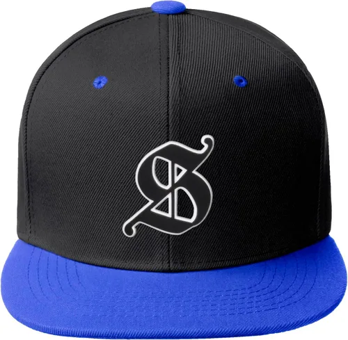 Vista 1345 de Daxton Gorra clásica con visera de billete plano con letras del alfabeto inglés antiguo de la A a la Z