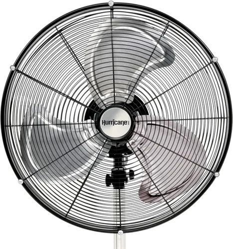 Vista 9 de Hurricane Pro Ventilador de pie oscilante de metal de alta velocidad con configuración de 3 velocidades, 20" - Unidad de pedestal de enfriamiento