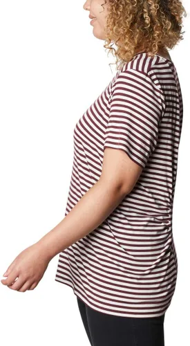 Vista 3 de Women's Essential Elements Striped Short Sleeve Shirt