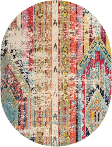 Vista 13 de Unique Loom Sedona Collection - Alfombra Yosemite (redonda, 5 pies 1 pulgada, multicolor)