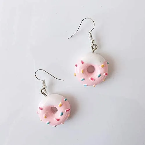 Vista 5 de Lindos aretes colgantes de resina para mujeres y niñas