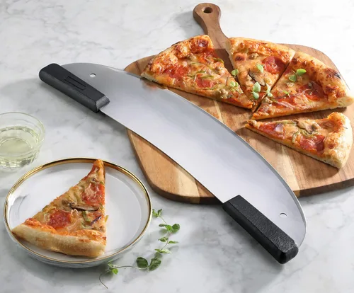 Vista 5 de New Star 50646 Cuchillo de pizza de acero inoxidable de grado comercial, estilo rockero, 20 pulgadas