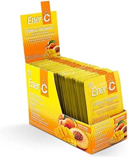 Vista 2 de Ener-C Paquete de 30 unidades de 1000 mg de vitamina C Peach Mango Ener-C