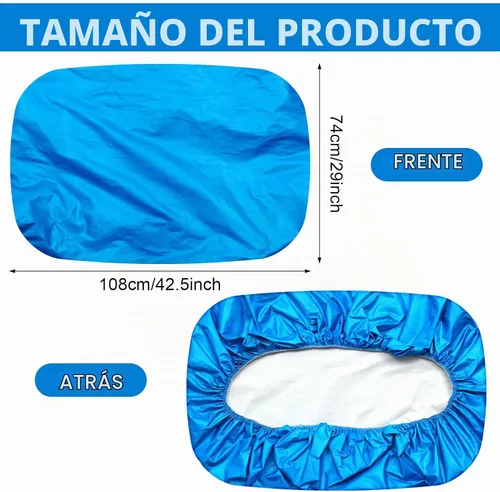 Vista 4 de Bbto 2 piezas de fundas para asiento de automóvil, protector de calor para Azul