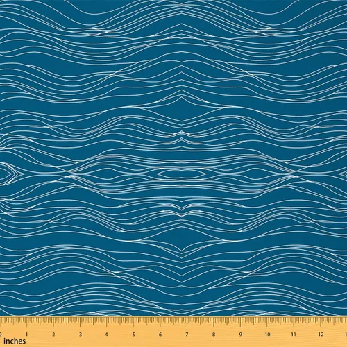 Vista 16 de jejeloiu Tela de Tapicería de Concha de Erizo de Mar por Yarda, Tela de Retapizado con Temática Marina Oceánica para Sillas, Tela Decorativa