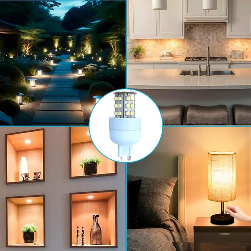 Vista 3 de HQRP Regulable G9 36 LED SMD3528 120V AC Bombilla LED Blanco Cálido para Lámparas de Pared, Candelabros, Lámparas de Techo, Luces de Pasillo