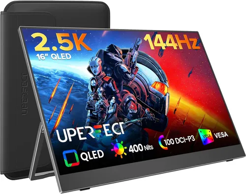 Vista 9 de UPERFECT Monitor portátil, 15.6 pulgadas IPS HDR 1920 x 1080 FHD pantalla de viaje para el cuidado de los ojos, monitor de juegos USB C, monitor
