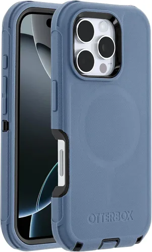 Vista 12 de OtterBox - Funda para iPhone 16, serie Defender, color azul (Baby Blue Jeans)