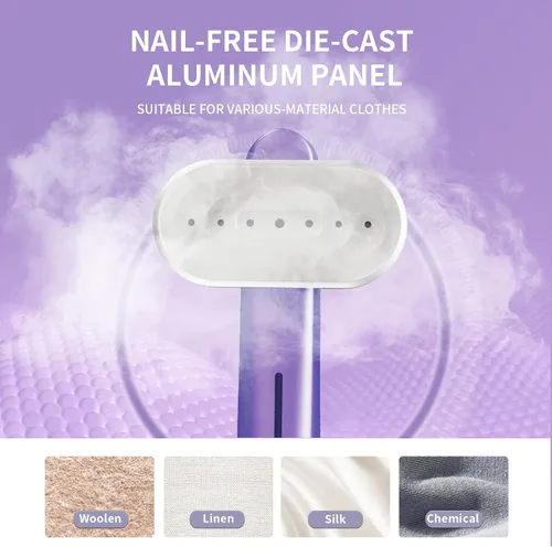 Vista 4 de Heapsion Vaporizador para ropa, vaporizador y plancha portátil 2 en 1 con autolimpieza, potente de 1200 W y calentamiento rápido de 30 segundos