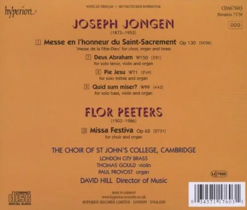 Vista 2 de Joseph Jongen Messe En LHonneur Du Saint-Sacrament Flor Peeters Missa Festiva