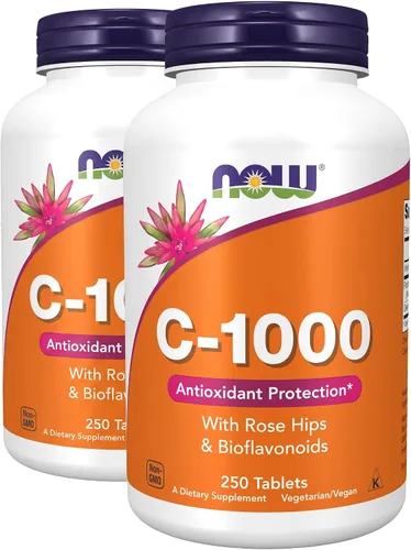 Vista 10 de NOW Suplementos, vitamina C-1,000 con escaramujos y bioflavonoides, protección antioxidante*, 100 tabletas