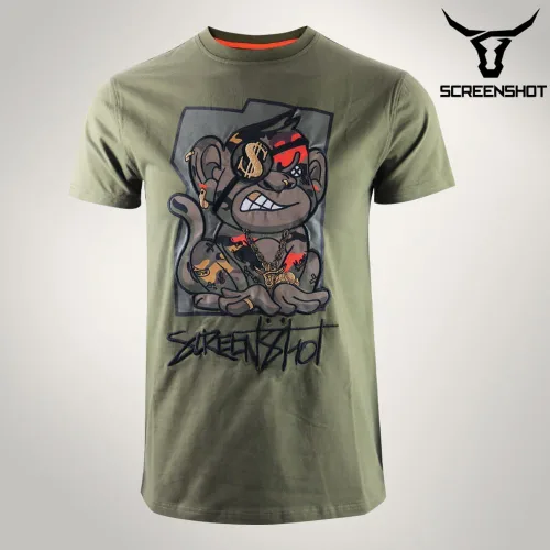 Vista 4 de SCREENSHOT - Camiseta con estampado de gel de alta densidad con bordado urbano de alta densidad