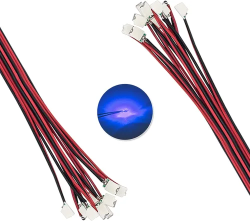 Vista 11 de DiCUNO 100 diodos emisores de luz SMD 0805 pre-cableados, micro LED pre-soldados para bricolaje, proyectos de ciencia, longitud del cable 6.3 in