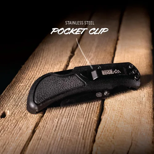Vista 3 de OUTDOOR EDGE Navaja de bolsillo plegable Razor EDC Lite con clip, cuchillo compacto de hoja reemplazable de 2.5 pulgadas con cuchillas RazorSafe