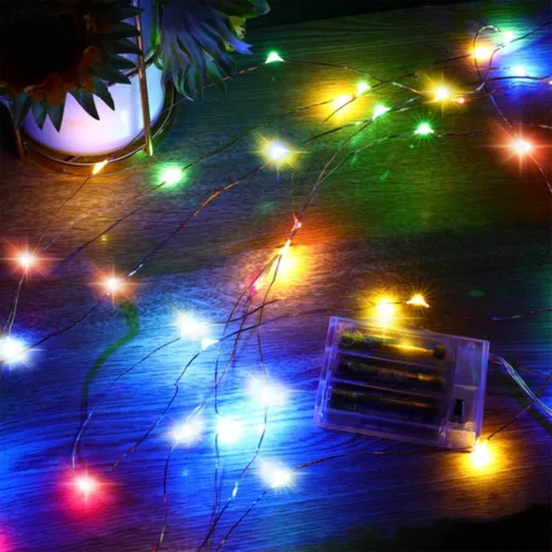 Vista 11 de Ariceleo Mini guirnalda de luces de Halloween que funcionan con pilas, 1 paquete de luces nocturnas de alambre de cobre, 3 luces AAA para Naranja