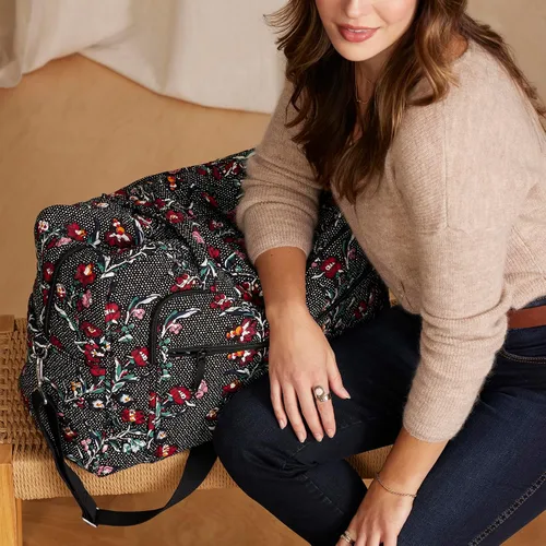 Vista 9 de Vera Bradley Bolsa de viaje Grand Weekender de algodón para mujer