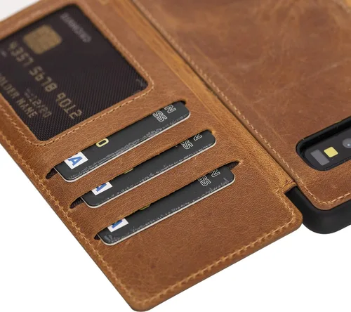 Vista 3 de Venito Verona - Funda de piel compatible con Samsung Galaxy Note 9 (6.4 pulgadas), bloqueo RFID, a presión, tapa trasera, delgada, tipo cartera