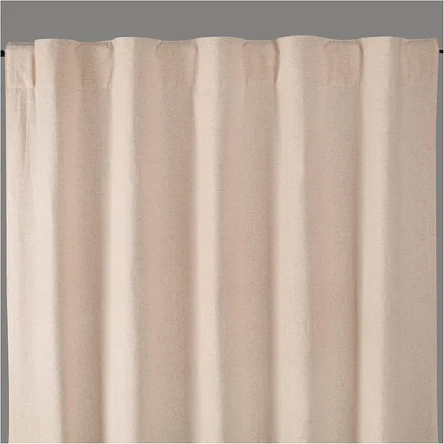 Vista 6 de Cortinas de algodón de 50 x 96 pulgadas de lino con pestañas superiores, juego de 2 paneles de ventana inversa de 96 pulgadas de largo, cortinas
