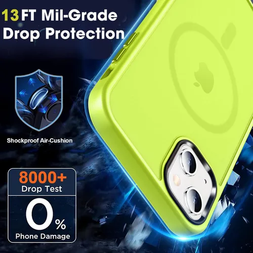 Vista 200 de MOCCA - Funda magnética resistente para iPhone XR de 6.1 pulgadas, compatible con MagSafe, funda con protección contra caídas de grado militar