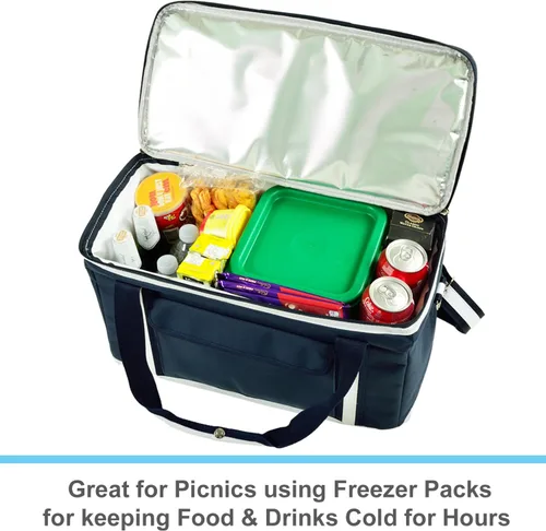Vista 6 de Penn State - Enfriador de picnic de viaje con ruedas con capacidad para 64 latas, enfriador plegable a prueba de fugas, diseñado y aprobado