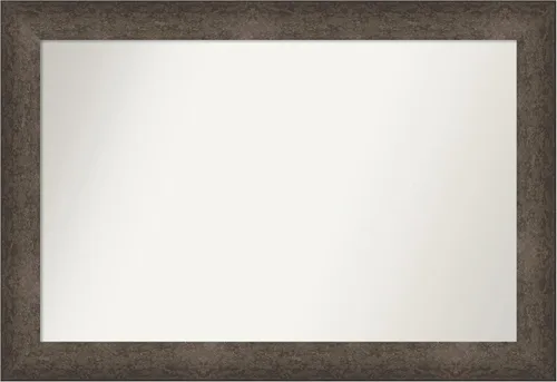 Vista 1063 de Amanti Art Espejo de pared personalizado no biselado (25 x 25 pulgadas), marco de bronce acentuado, varios tamaños personalizados, espejo de baño