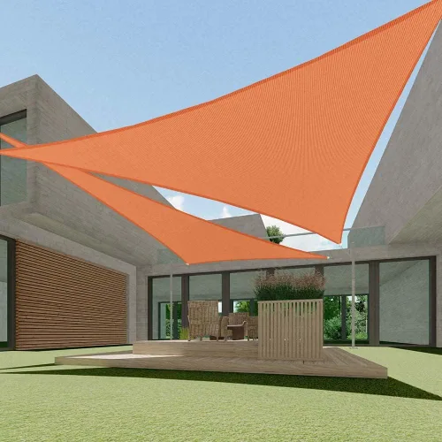 Vista 9 de ECOOPTS - Toldo de vela triangular de 0.6 x 0.6 x 0.6 m, de polietileno de alta densidad, para sombra, toldo para pérgola, cubierta para patio al